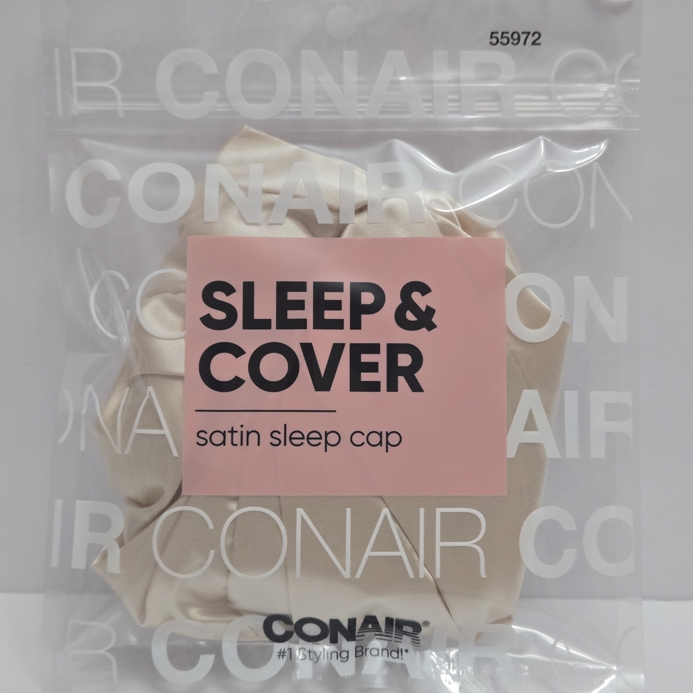 Conair Satin Sleep Cap - Elegant Cream